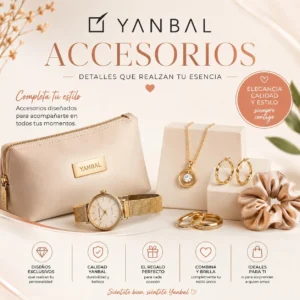 Accesorios Yanbal: elegancia, calidad y estilo en cada detalle. Collares, aretes, anillos, relojes y más.
