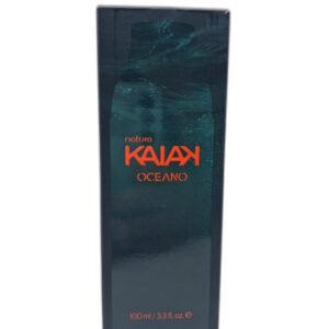 Caja azul oscuro de perfume Natura Kaiak Océano, 100 ml, con diseño de olas marinas