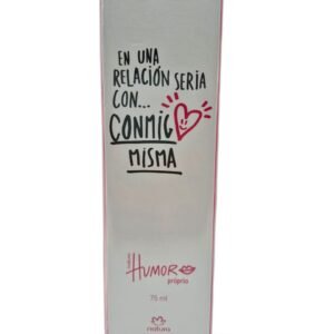 Caja blanca de perfume Natura Humor Próprio 75 ml con mensaje sobre amor propio